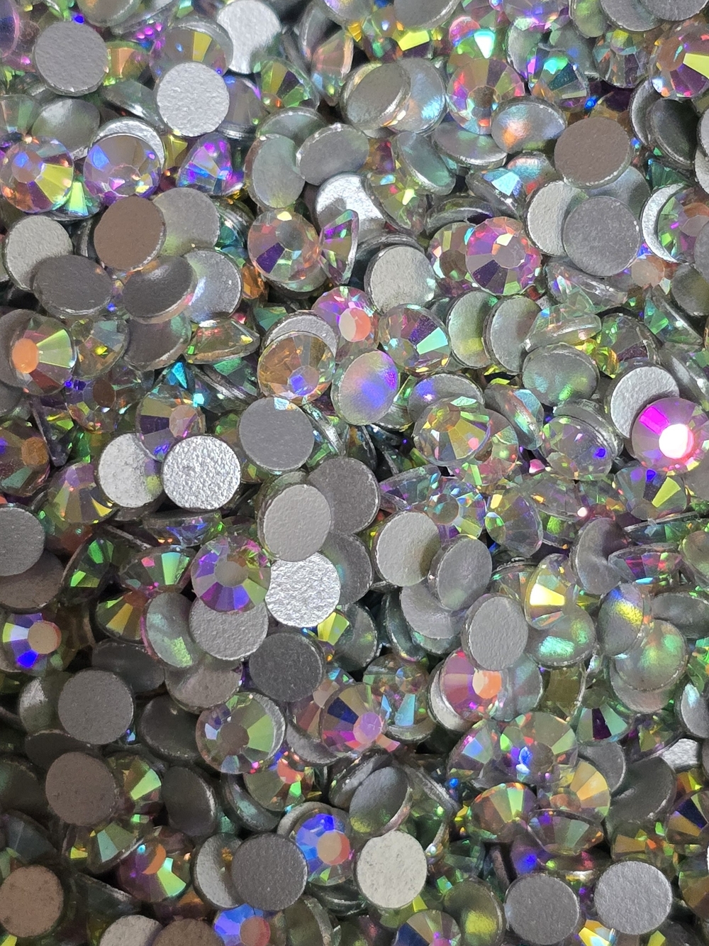 Glass Crystal Aurora AB Flatback Rhinestone